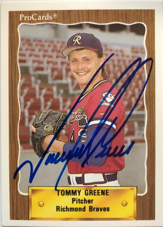 Tommy Greene Autographed 1990 Richmond Braves Pro Cards #253