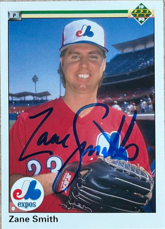 SOLD 133081 Zane Smith Autographed 1990 Upper Deck #607