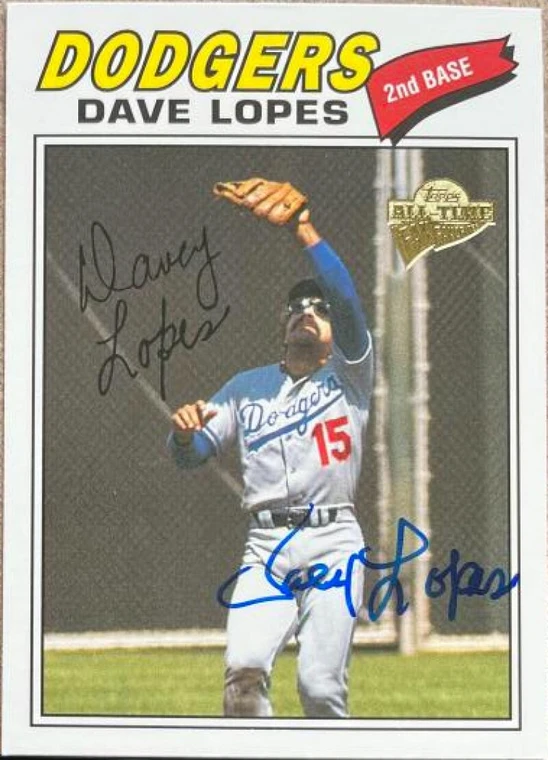 Davey Lopes Autographed 2004 Topps All-Time Fan Favorites #136