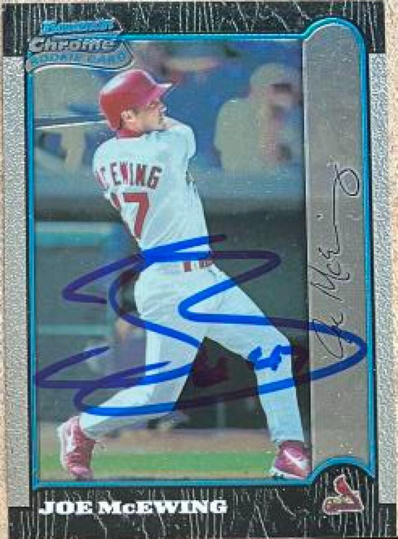 Joe McEwing Autographed 1999 Bowman Chrome #399 Rookie Card