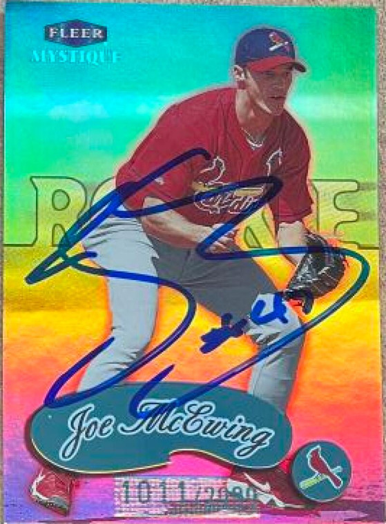 Joe McEwing Autographed 1999 Fleer Mystique #135 PROS RC LE/2999