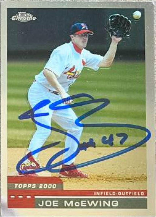 Joe McEwing Autographed 2000 Topps Chrome #192