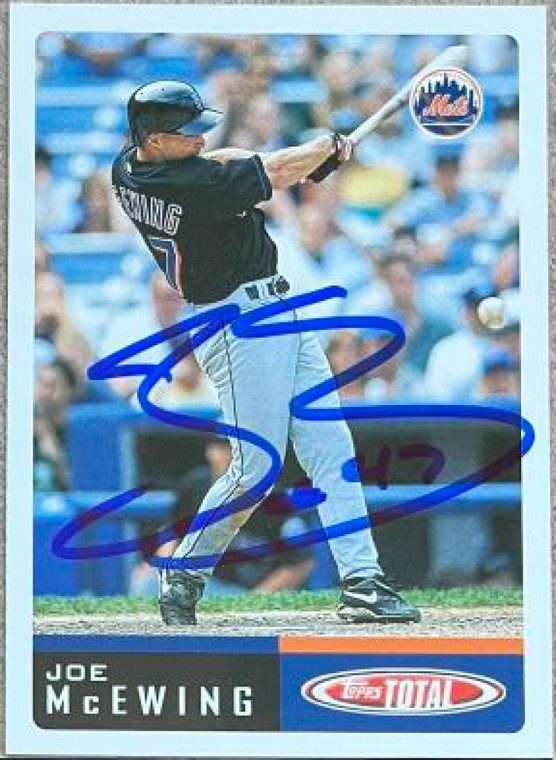 Joe McEwing Autographed 2002 Topps Total #438