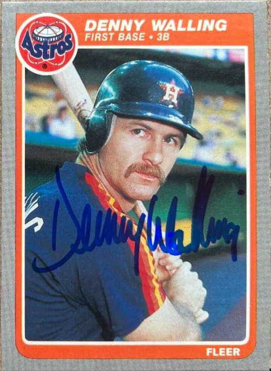 Denny Walling Autographed 1985 Fleer #365