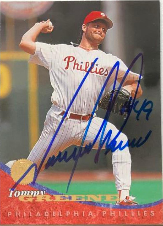 Tommy Greene Autographed 1994 Leaf #133