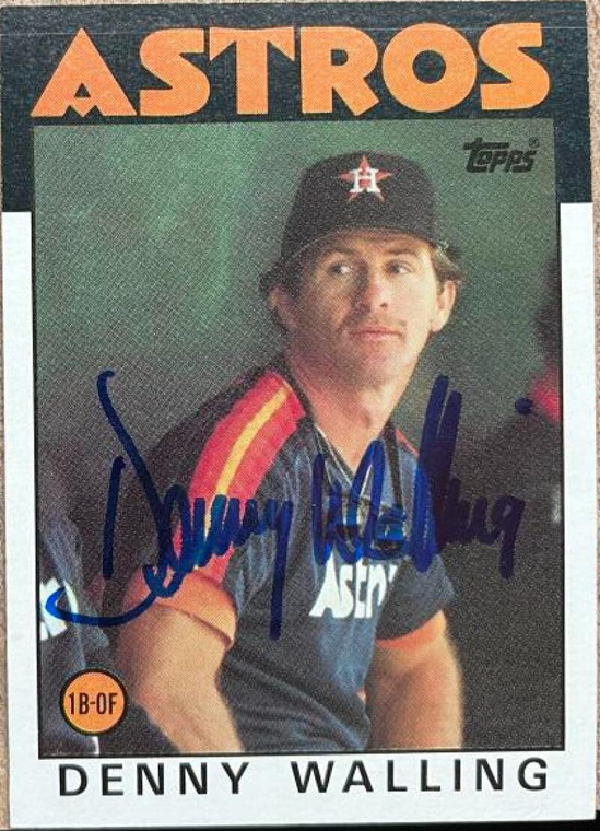Denny Walling Autographed 1986 Topps #504