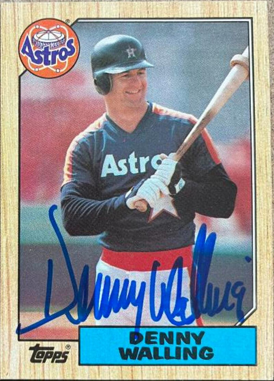 Denny Walling Autographed 1987 Topps #222
