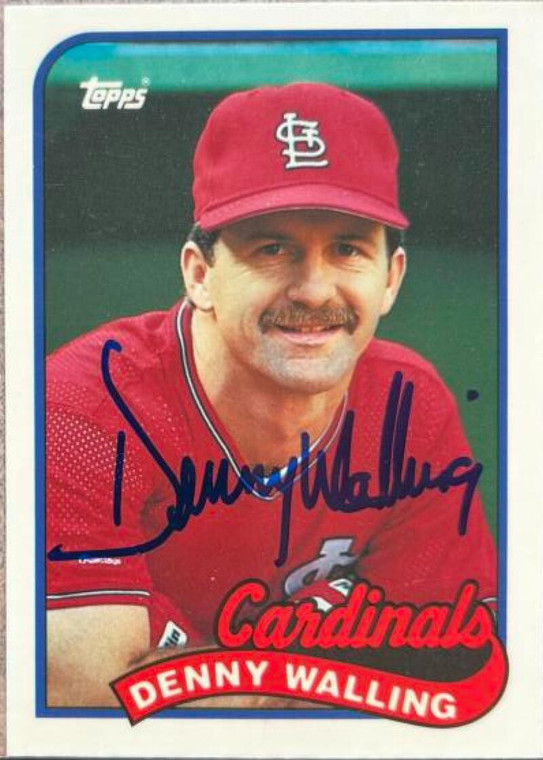 Denny Walling Autographed 1989 Topps Tiffany #196