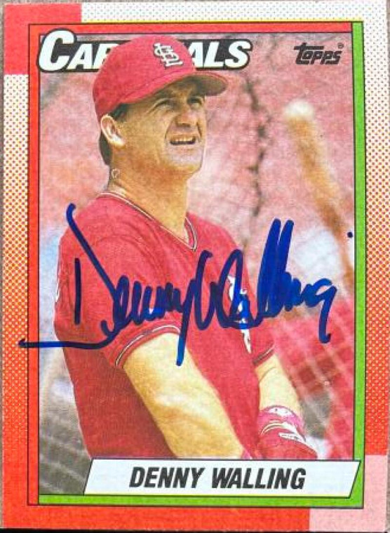 Denny Walling Autographed 1990 Topps #462