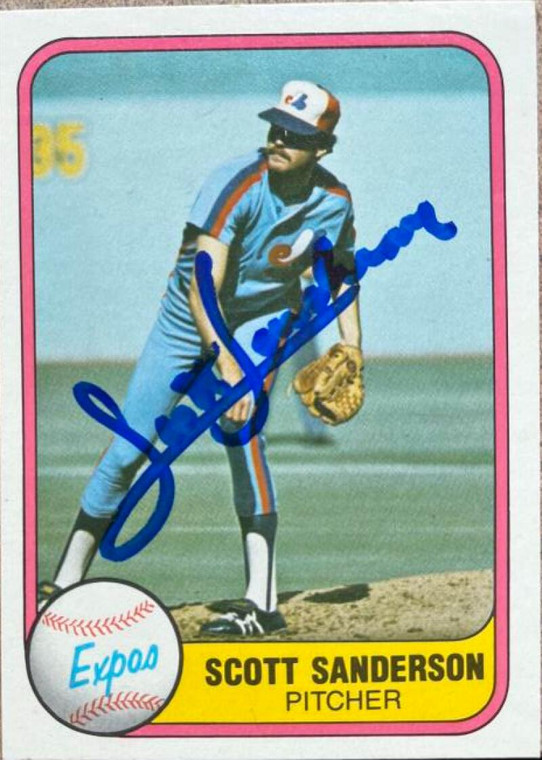 SOLD 133297 Scott Sanderson Autographed 1981 Fleer #166