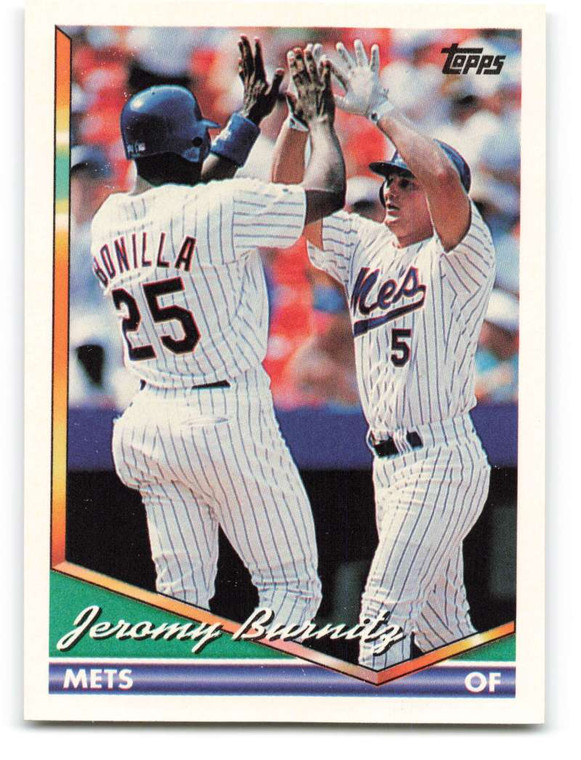 1994 Topps #122 Jeromy Burnitz VG New York Mets 