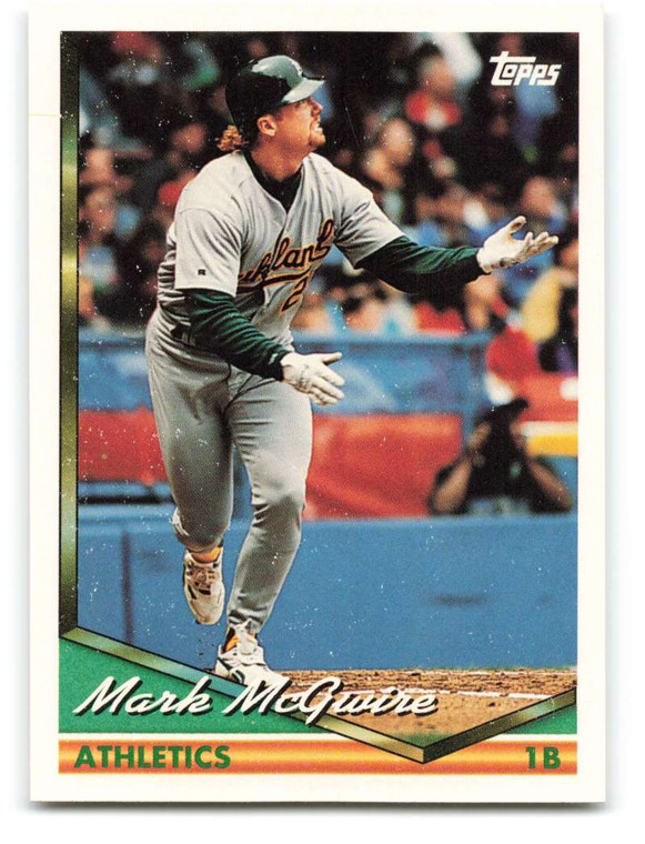 1994 Topps #340 Mark McGwire VG Oakland Athletics 