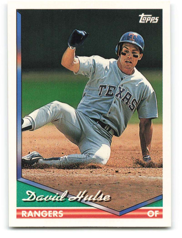 1994 Topps #498 David Hulse VG Texas Rangers 