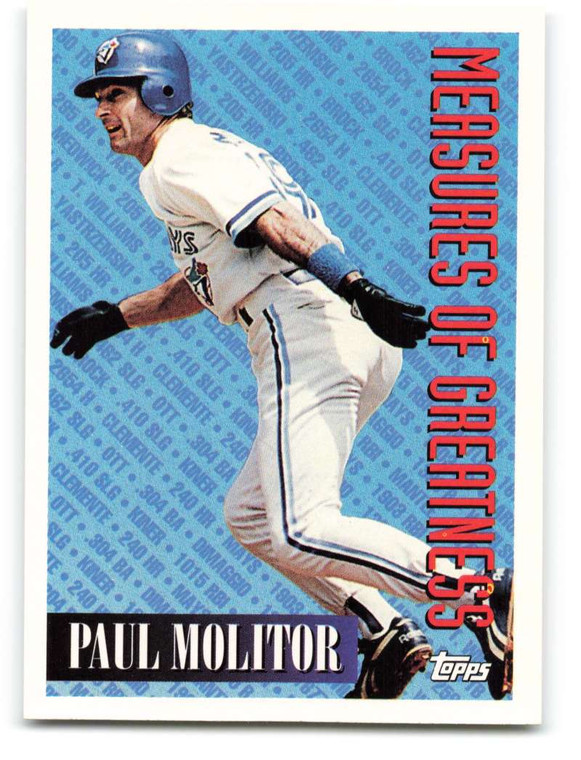 1994 Topps #609 Paul Molitor MOG VG Toronto Blue Jays 