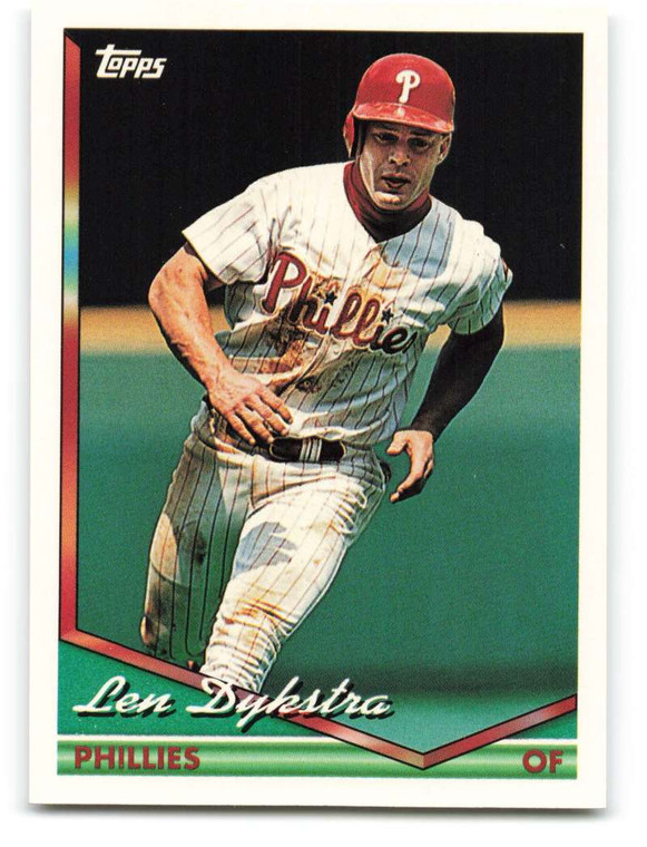 1994 Topps #635 Lenny Dykstra VG Philadelphia Phillies 