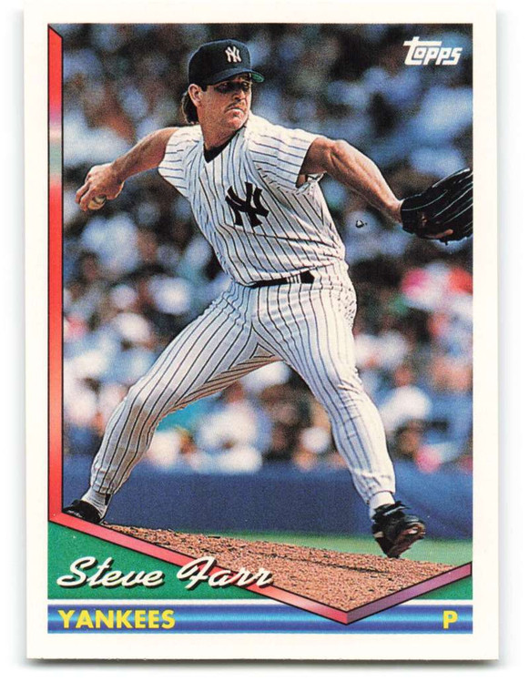 1994 Topps #641 Steve Farr VG New York Yankees 