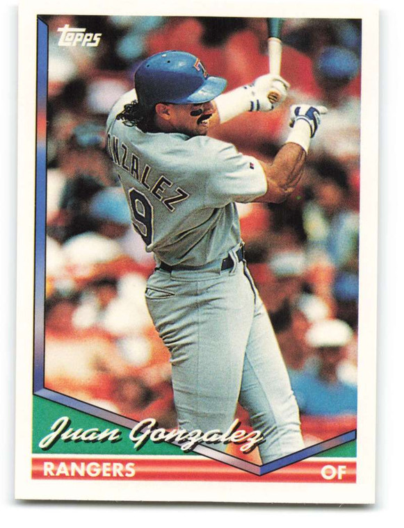 1994 Topps #685 Juan Gonzalez VG Texas Rangers 