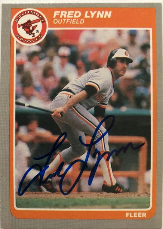 Fred Lynn Autographed 1985 Fleer Update #U-75