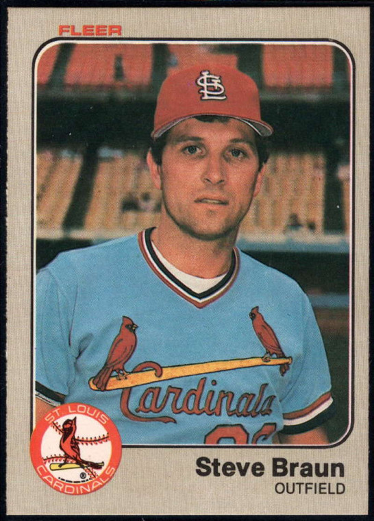 1983 Fleer #3 Steve Braun VG St. Louis Cardinals 