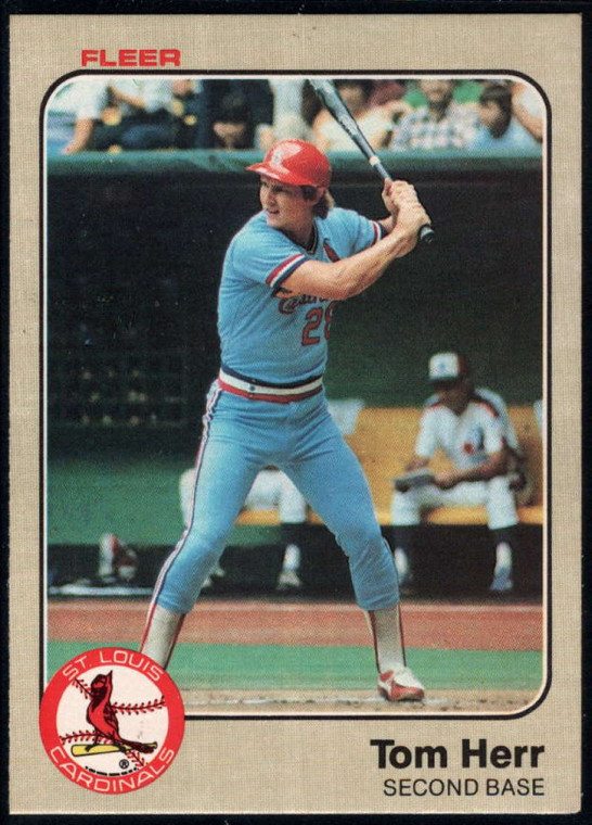 1983 Fleer #9 Tom Herr VG St. Louis Cardinals 