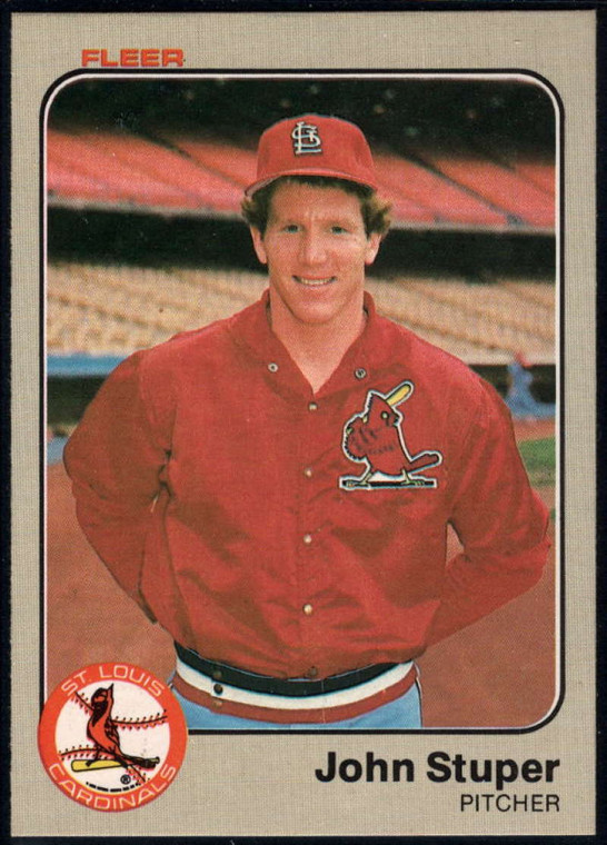 1983 Fleer #23 John Stuper VG RC Rookie St. Louis Cardinals 