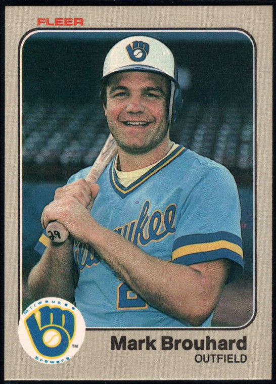 1983 Fleer #28 Mark Brouhard VG Milwaukee Brewers 