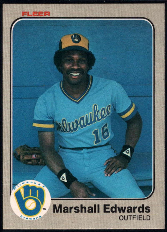 1983 Fleer #32 Marshall Edwards VG Milwaukee Brewers 