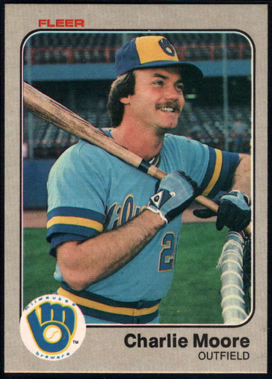 1983 Fleer #42 Charlie Moore VG Milwaukee Brewers 