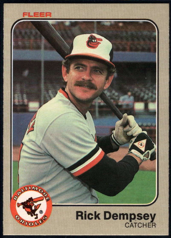 1983 Fleer #58 Rick Dempsey UER VG Baltimore Orioles 