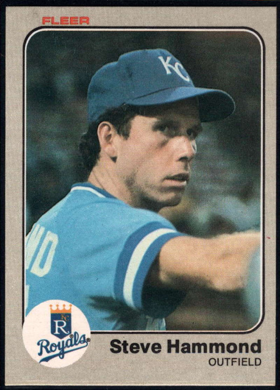 1983 Fleer #114 Steve Hammond VG RC Rookie Kansas City Royals 