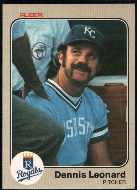 1983 Fleer #116 Dennis Leonard VG Kansas City Royals 