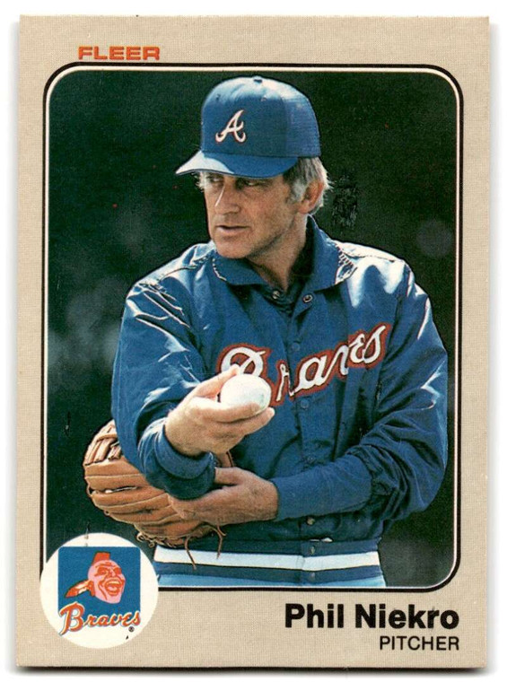 1983 Fleer #143 Phil Niekro VG Atlanta Braves 