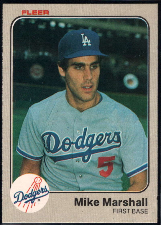 1983 Fleer #211 Mike Marshall VG Los Angeles Dodgers 