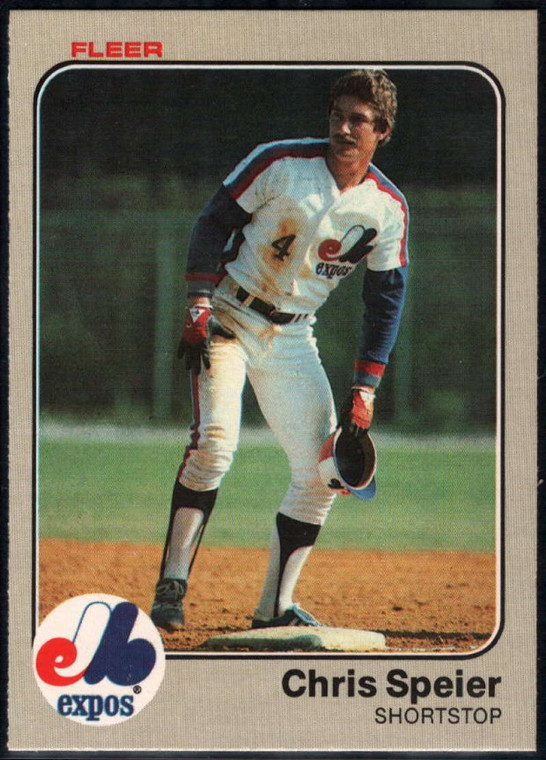 1983 Fleer #298 Chris Speier VG Montreal Expos 