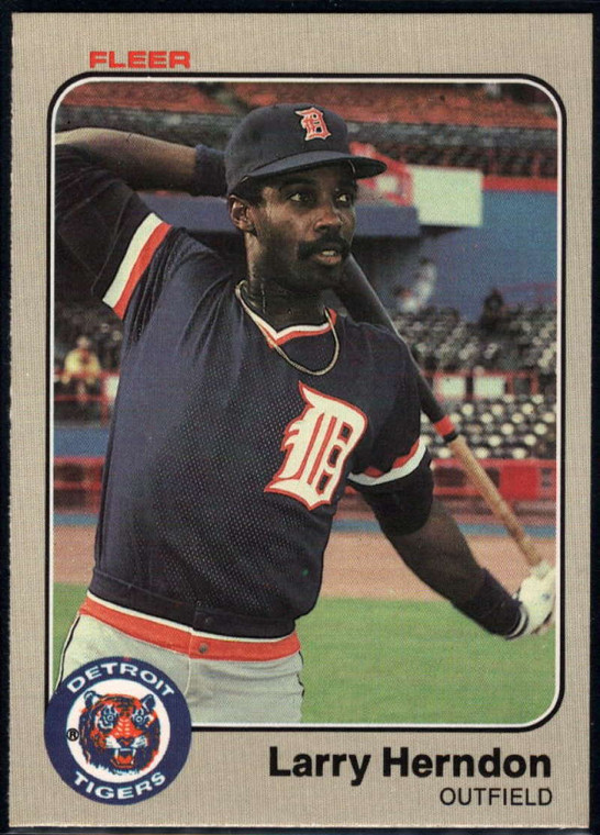 1983 Fleer #330 Larry Herndon VG Detroit Tigers 