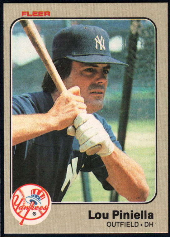 1983 Fleer #392 Lou Piniella VG New York Yankees 