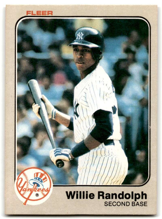 1983 Fleer #393 Willie Randolph VG New York Yankees 