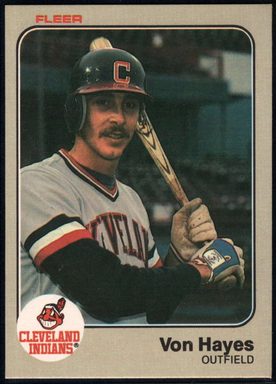 1983 Fleer #412 Von Hayes VG Cleveland Indians 