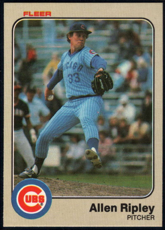 1983 Fleer #506 Allen Ripley VG Chicago Cubs 