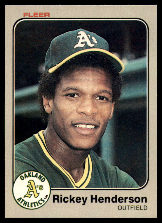 1983 Fleer #519 Rickey Henderson VG Oakland Athletics 