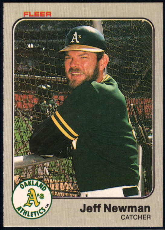 1983 Fleer #529 Jeff Newman VG Oakland Athletics 