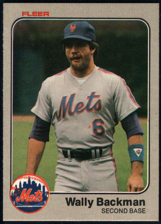 1983 Fleer #537 Wally Backman VG New York Mets 