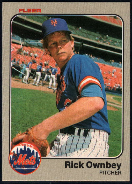 1983 Fleer #551 Rick Ownbey VG RC Rookie New York Mets 