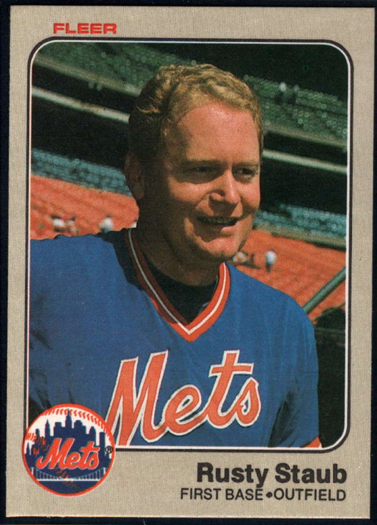 1983 Fleer #555 Rusty Staub VG New York Mets 