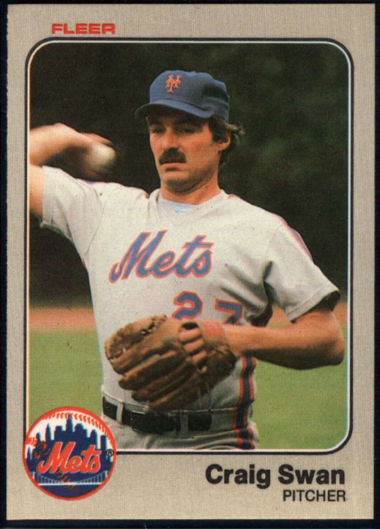 1983 Fleer #557 Craig Swan VG New York Mets 