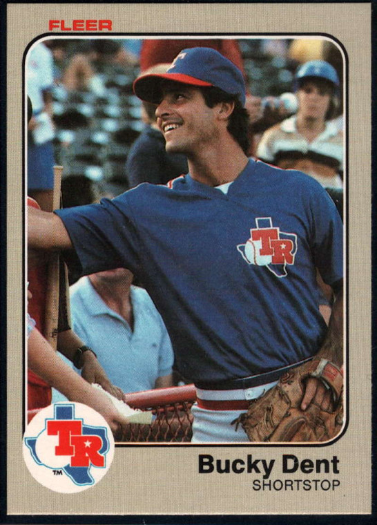 1983 Fleer #566 Bucky Dent VG Texas Rangers 