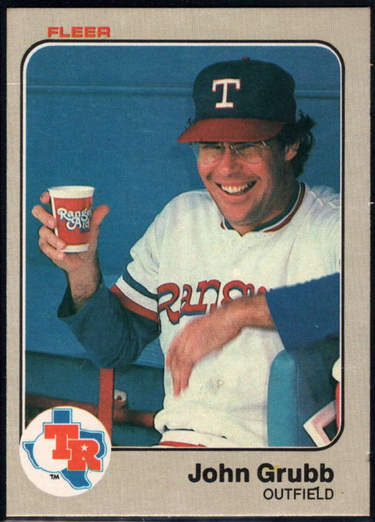 1983 Fleer #567 Johnny Grubb VG Texas Rangers 