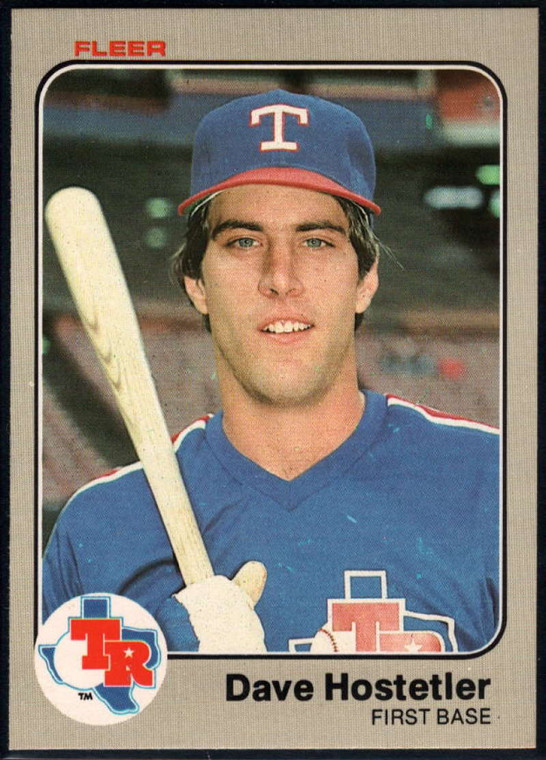 1983 Fleer #569 Dave Hostetler VG RC Rookie Texas Rangers 