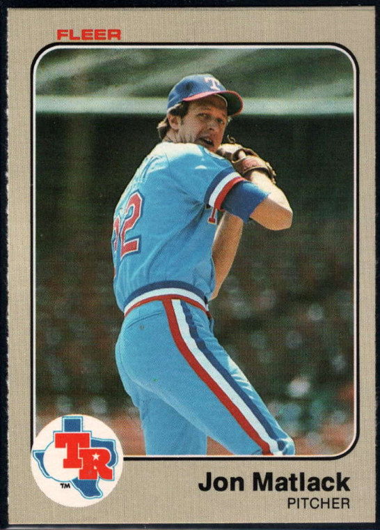 1983 Fleer #572 Jon Matlack VG Texas Rangers 