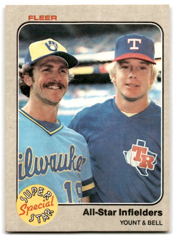 1983 Fleer #632 Robin Yount/Buddy Bell All-Star Infielders VG Milwaukee Brewers/Texas Rangers 